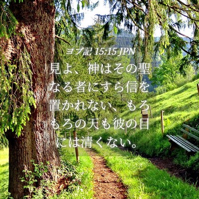 Picture 04 - ヨブ記 15:15 JPN - 見よ、神はその聖なる者にすら信を - Bible Verse Picture