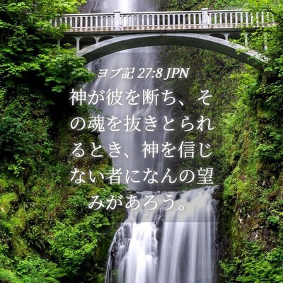 Picture 04 - ヨブ記 27:8 JPN - 神が彼を断ち、その魂を抜きとられ - Bible Verse Picture