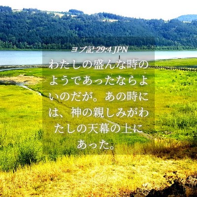 Picture 04 - ヨブ記 29:4 JPN - わたしの盛んな時のようであったな - Bible Verse Picture