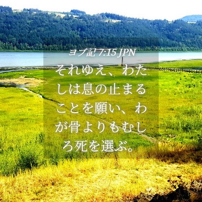 Picture 04 - ヨブ記 7:15 JPN - それゆえ、わたしは息の止まること - Bible Verse Picture