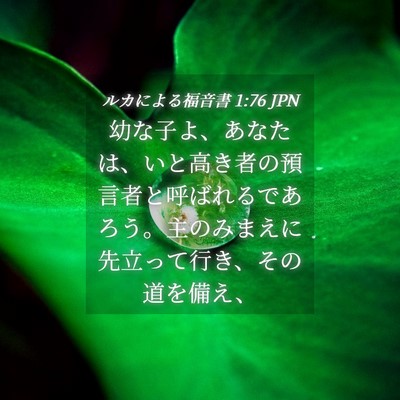 Picture 04 - ルカによる福音書 1:76 JPN - 幼な子よ、あなたは、いと高き者の - Bible Verse Picture