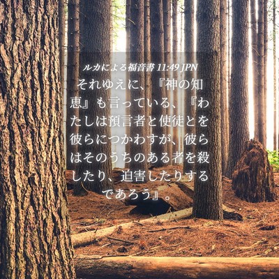Picture 04 - ルカによる福音書 11:49 JPN - それゆえに、『神の知恵』も言って - Bible Verse Picture