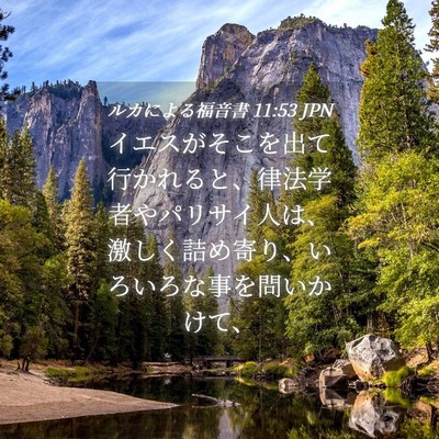 Picture 04 - ルカによる福音書 11:53 JPN - イエスがそこを出て行かれると、律 - Bible Verse Picture