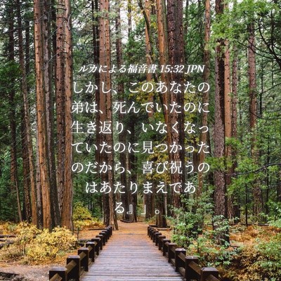 Picture 04 - ルカによる福音書 15:32 JPN - しかし、このあなたの弟は、死んで - Bible Verse Picture