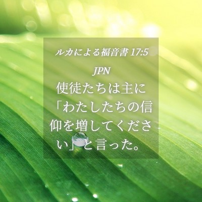 Picture 04 - ルカによる福音書 17:5 JPN - 使徒たちは主に「わたしたちの信仰 - Bible Verse Picture