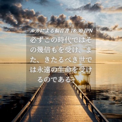 Picture 04 - ルカによる福音書 18:30 JPN - 必ずこの時代ではその幾倍もを受け - Bible Verse Picture