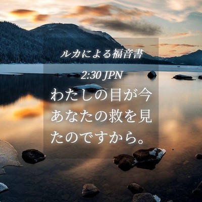 Picture 04 - ルカによる福音書 2:30 JPN - わたしの目が今あなたの救を見たの - Bible Verse Picture