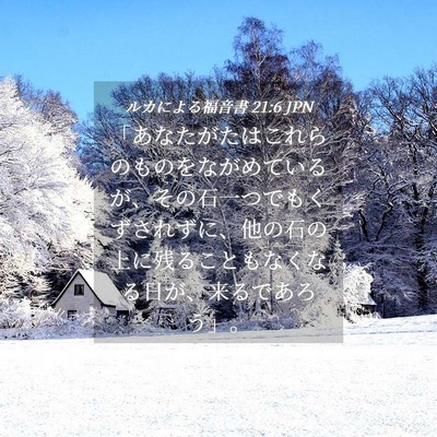 Picture 04 - ルカによる福音書 21:6 JPN - 「あなたがたはこれらのものをなが - Bible Verse Picture