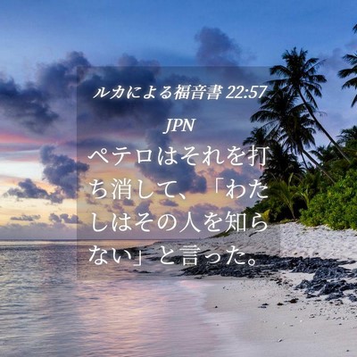 Picture 04 - ルカによる福音書 22:57 JPN - ペテロはそれを打ち消して、「わた - Bible Verse Picture