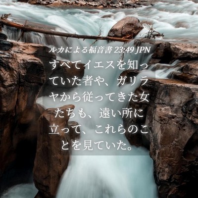 Picture 04 - ルカによる福音書 23:49 JPN - すべてイエスを知っていた者や、ガ - Bible Verse Picture