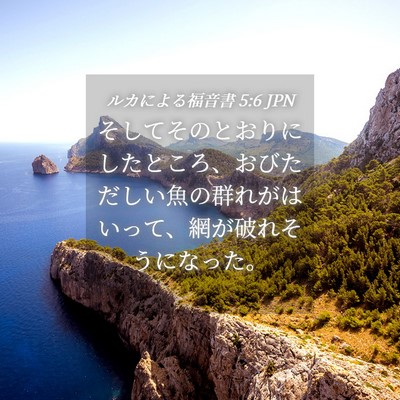 Picture 04 - ルカによる福音書 5:6 JPN - そしてそのとおりにしたところ、お - Bible Verse Picture