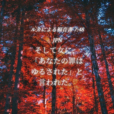 Picture 04 - ルカによる福音書 7:48 JPN - そして女に、「あなたの罪はゆるさ - Bible Verse Picture