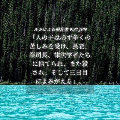 Picture 04 - ルカによる福音書 9:22 JPN - 「人の子は必ず多くの苦しみを受け - Bible Verse Picture