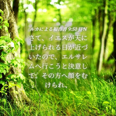 Picture 04 - ルカによる福音書 9:51 JPN - さて、イエスが天に上げられる日が - Bible Verse Picture