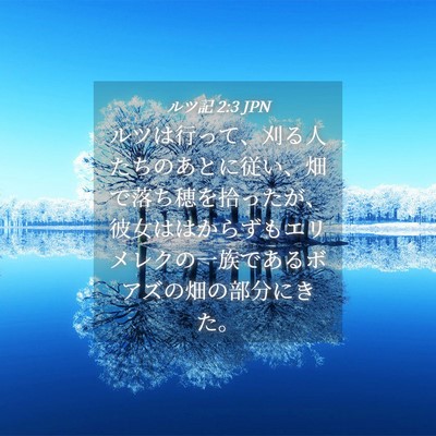Picture 04 - ルツ記 2:3 JPN - ルツは行って、刈る人たちのあとに - Bible Verse Picture