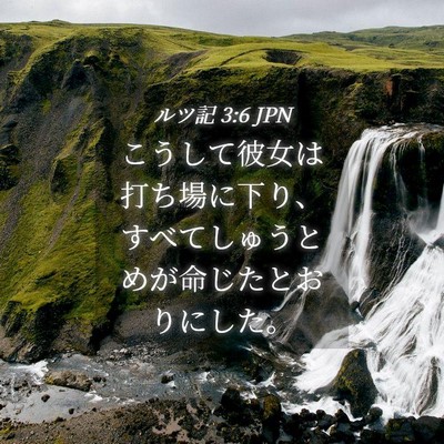 Picture 04 - ルツ記 3:6 JPN - こうして彼女は打ち場に下り、すべ - Bible Verse Picture