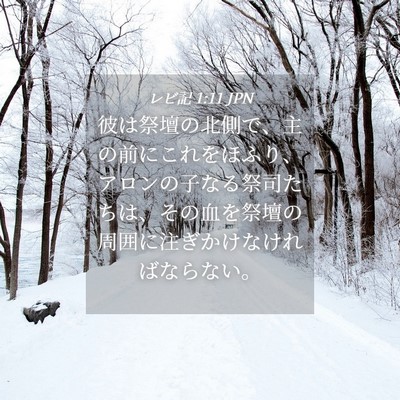 Picture 04 - レビ記 1:11 JPN - 彼は祭壇の北側で、主の前にこれを - Bible Verse Picture