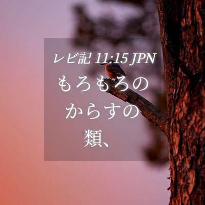 Picture 04 - レビ記 11:15 JPN - もろもろのからすの類、 - Bible Verse Picture