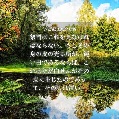 Picture 04 - レビ記 13:39 JPN - 祭司はこれを見なければならない。 - Bible Verse Picture