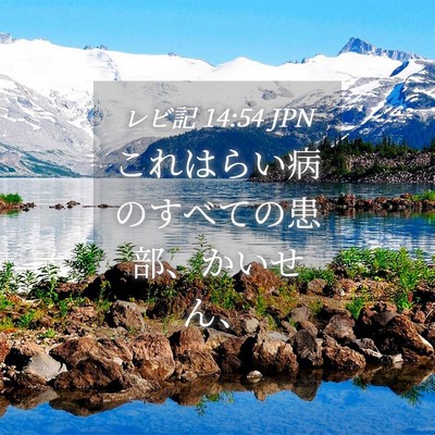 Picture 04 - レビ記 14:54 JPN - これはらい病のすべての患部、かい - Bible Verse Picture