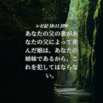 Picture 04 - レビ記 18:11 JPN - あなたの父の妻があなたの父によっ - Bible Verse Picture