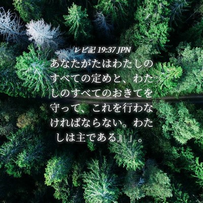 Picture 04 - レビ記 19:37 JPN - あなたがたはわたしのすべての定め - Bible Verse Picture