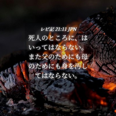 Picture 04 - レビ記 21:11 JPN - 死人のところに、はいってはならな - Bible Verse Picture