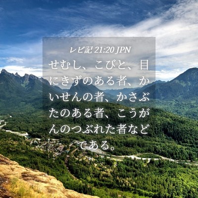 Picture 04 - レビ記 21:20 JPN - せむし、こびと、目にきずのある者 - Bible Verse Picture