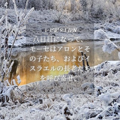 Picture 04 - レビ記 9:1 JPN - 八日目になって、モーセはアロンと - Bible Verse Picture