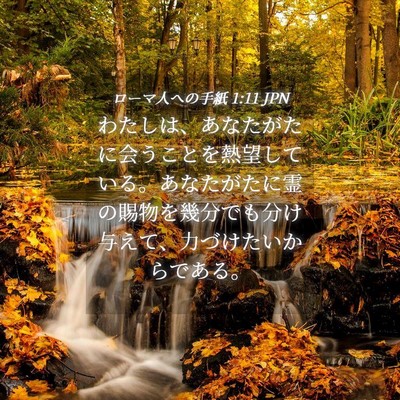 Picture 04 - ローマ人への手紙 1:11 JPN - わたしは、あなたがたに会うことを - Bible Verse Picture