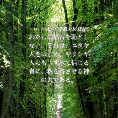 Picture 04 - ローマ人への手紙 1:16 JPN - わたしは福音を恥としない。それは - Bible Verse Picture