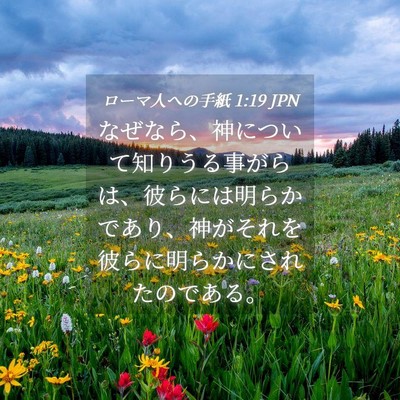 Picture 04 - ローマ人への手紙 1:19 JPN - なぜなら、神について知りうる事が - Bible Verse Picture