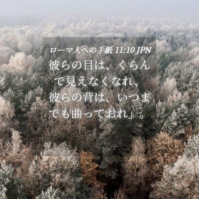 Picture 04 - ローマ人への手紙 11:10 JPN - 彼らの目は、くらんで見えなくなれ - Bible Verse Picture