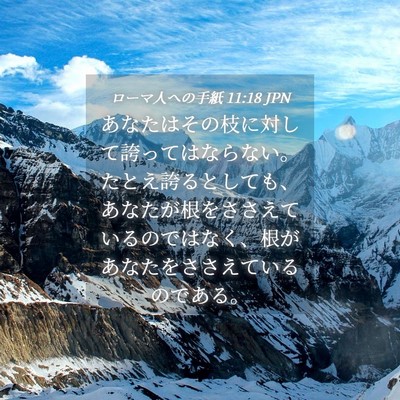 Picture 04 - ローマ人への手紙 11:18 JPN - あなたはその枝に対して誇ってはな - Bible Verse Picture
