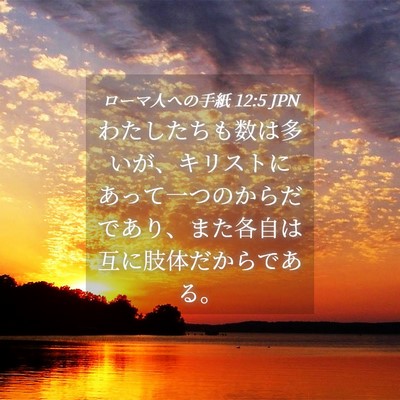 Picture 04 - ローマ人への手紙 12:5 JPN - わたしたちも数は多いが、キリスト - Bible Verse Picture