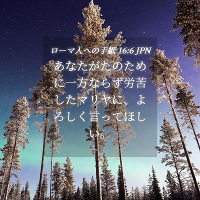Picture 04 - ローマ人への手紙 16:6 JPN - あなたがたのために一方ならず労苦 - Bible Verse Picture