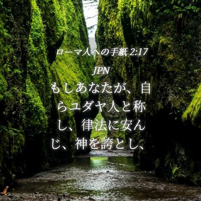 Picture 04 - ローマ人への手紙 2:17 JPN - もしあなたが、自らユダヤ人と称し - Bible Verse Picture