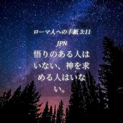 Picture 04 - ローマ人への手紙 3:11 JPN - 悟りのある人はいない、神を求める - Bible Verse Picture