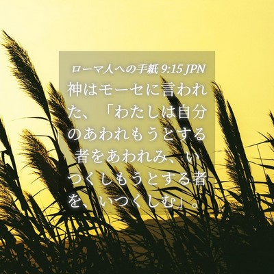 Picture 04 - ローマ人への手紙 9:15 JPN - 神はモーセに言われた、「わたしは - Bible Verse Picture