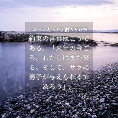 Picture 04 - ローマ人への手紙 9:9 JPN - 約束の言葉はこうである。「来年の - Bible Verse Picture