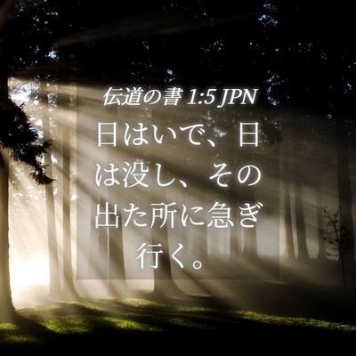 Picture 04 - 伝道の書 1:5 JPN - 日はいで、日は没し、その出た所に - Bible Verse Picture