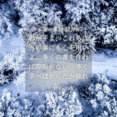Picture 04 - 伝道の書 12:12 JPN - わが子よ、これら以外の事にも心を - Bible Verse Picture