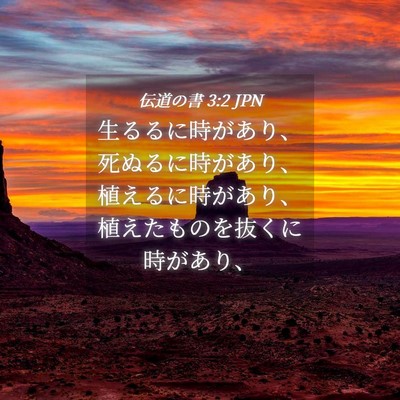 Picture 04 - 伝道の書 3:2 JPN - 生るるに時があり、死ぬるに時があ - Bible Verse Picture