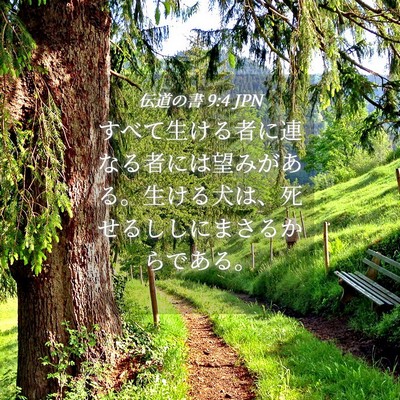Picture 04 - 伝道の書 9:4 JPN - すべて生ける者に連なる者には望み - Bible Verse Picture
