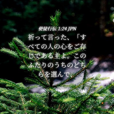 Picture 04 - 使徒行伝 1:24 JPN - 祈って言った、「すべての人の心を - Bible Verse Picture