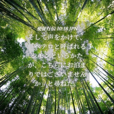 Picture 04 - 使徒行伝 10:18 JPN - そして声をかけて、「ペテロと呼ば - Bible Verse Picture