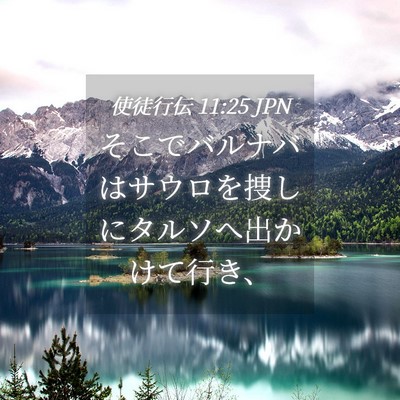 Picture 04 - 使徒行伝 11:25 JPN - そこでバルナバはサウロを捜しにタ - Bible Verse Picture
