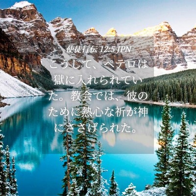 Picture 04 - 使徒行伝 12:5 JPN - こうして、ペテロは獄に入れられて - Bible Verse Picture