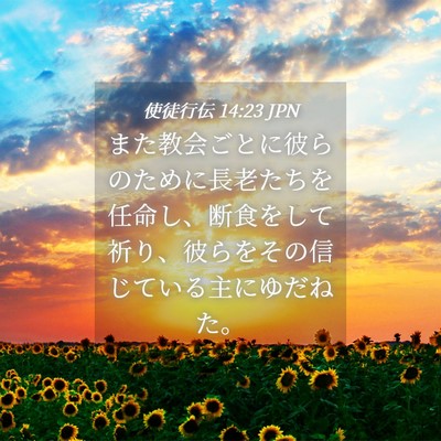 Picture 04 - 使徒行伝 14:23 JPN - また教会ごとに彼らのために長老た - Bible Verse Picture