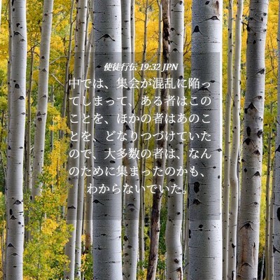 Picture 04 - 使徒行伝 19:32 JPN - 中では、集会が混乱に陥ってしまっ - Bible Verse Picture